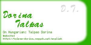 dorina talpas business card